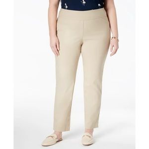 Petite Plus Size Slim Leg Cambridge Tummy Slimming Pants 28WP NWT woman’s khaki